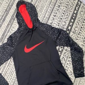 Black & Red Nike Dri-Fit Hoodie